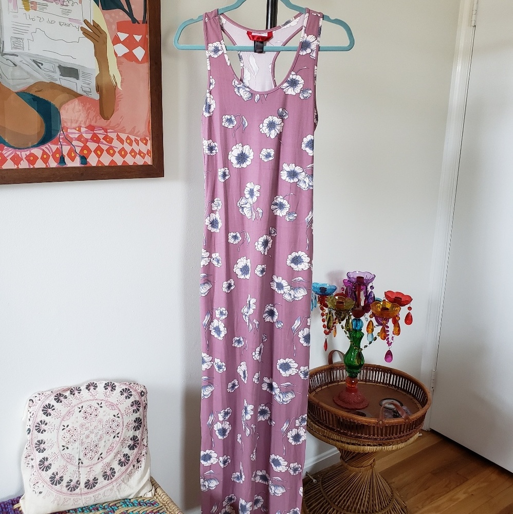 Lavender Floral Maxi Dress
